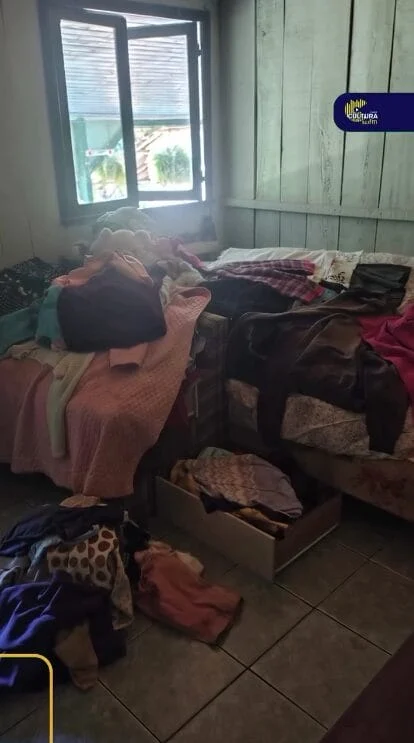 Mulher é resgatada em situação análoga à escravidão em Benedito Novo (Foto: Governo Federal, Divulgação)