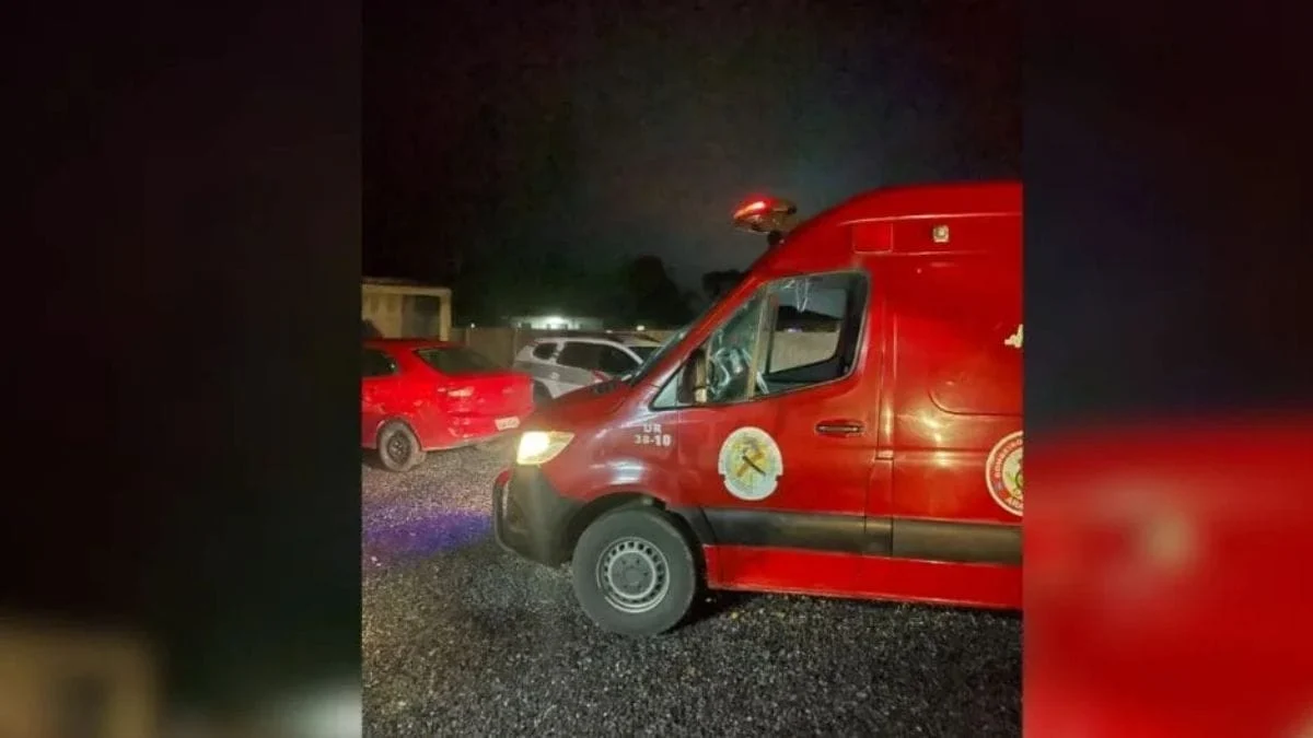 Crime aconteceu na Rua João Luís Filho (Foto: Corpo de Bombeiros Voluntários de Araquari, Divulgação)