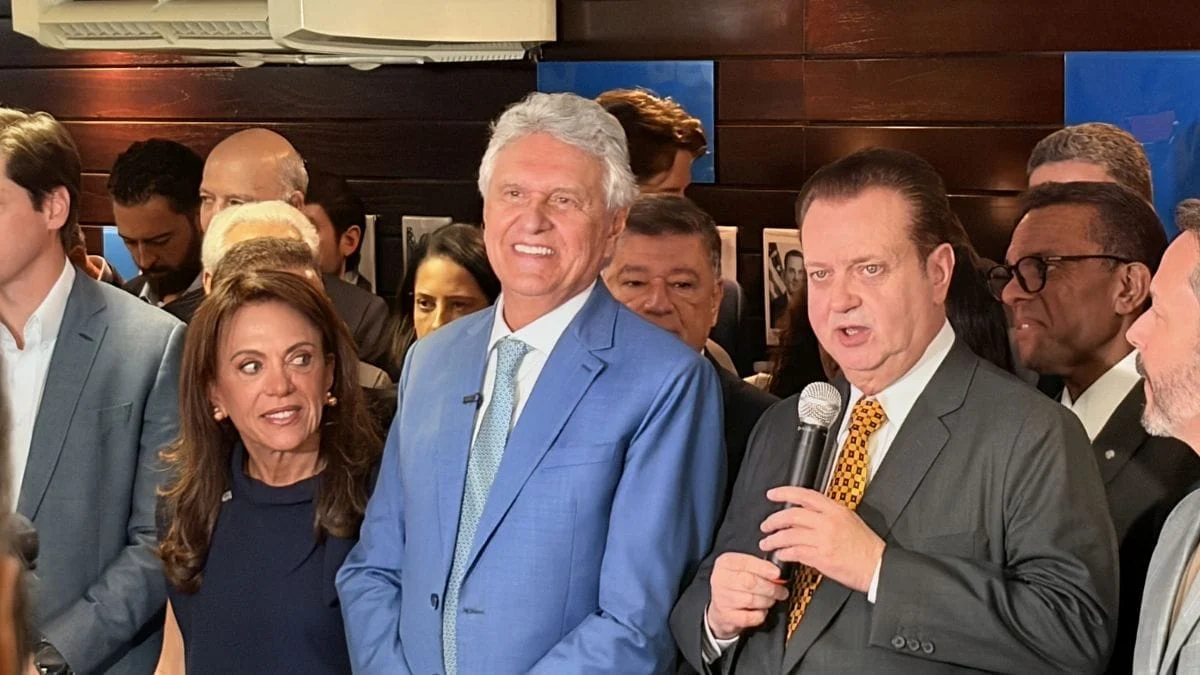 Durante a solenidade na sede da legenda Kassab discursou criticando o que chamou de ineficiência e disfunções na gestão do governo federal (Foto: Fillipe Briner NSC Total)