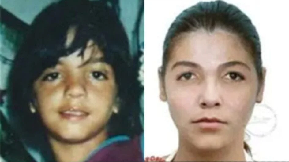 Elicéia desapareceu quando tinha 9 anos, e progressão digital conseguiu reproduzir como ela seria atualmente (Foto: PCSC Desaparecidos, Divulgação)