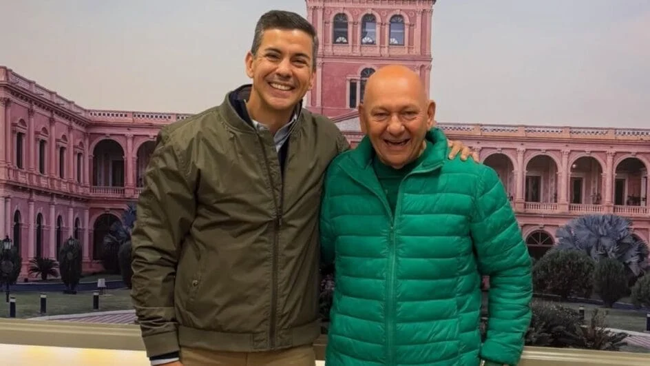 Luciano Hang e o presidente do Paraguai, Santiago Peña (Foto: Instagram, Reprodução, Redes Sociais)