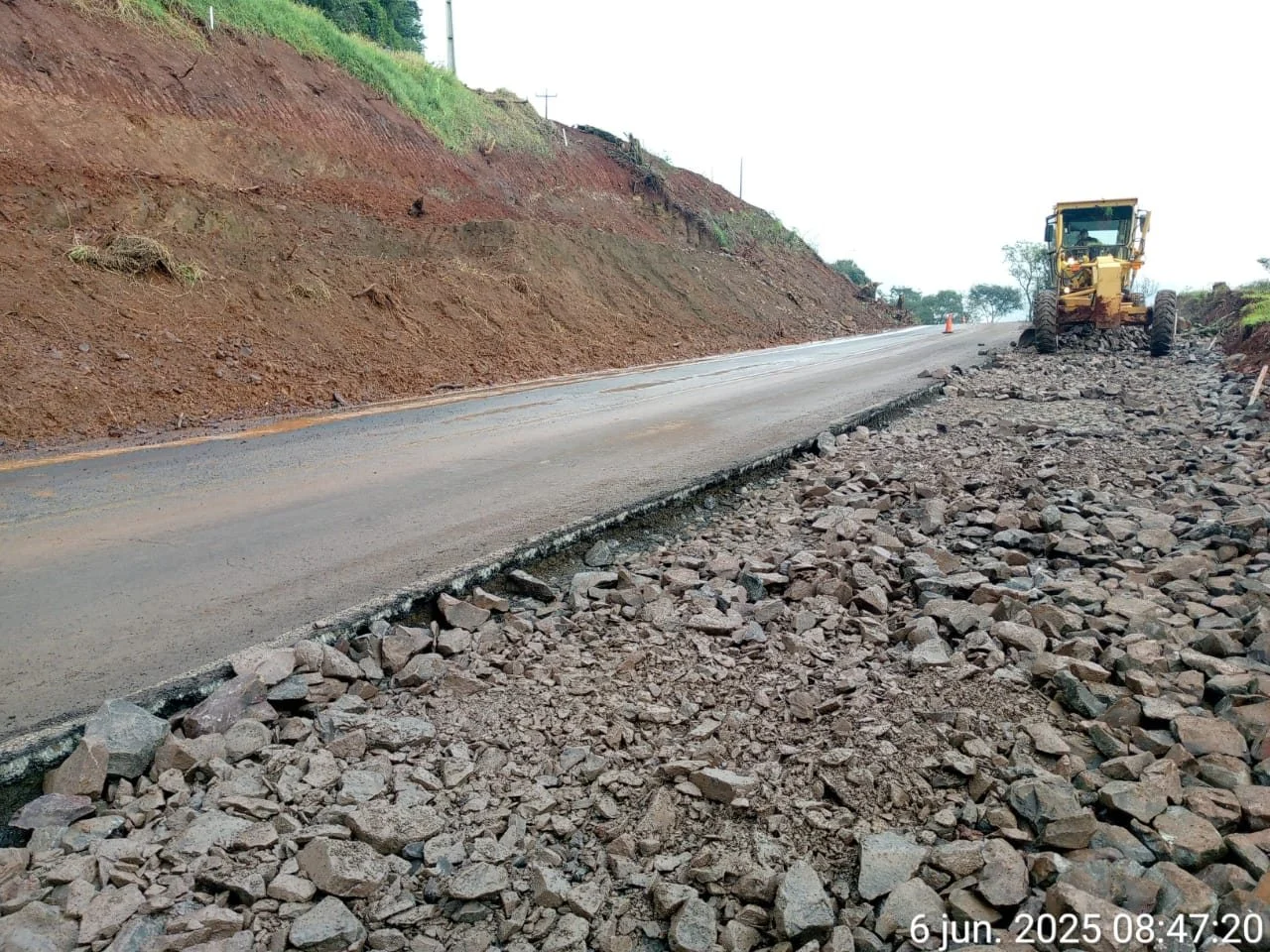 Obra na SC-283 começou em 2024, mas segue inacabada (Foto: Divulgação)