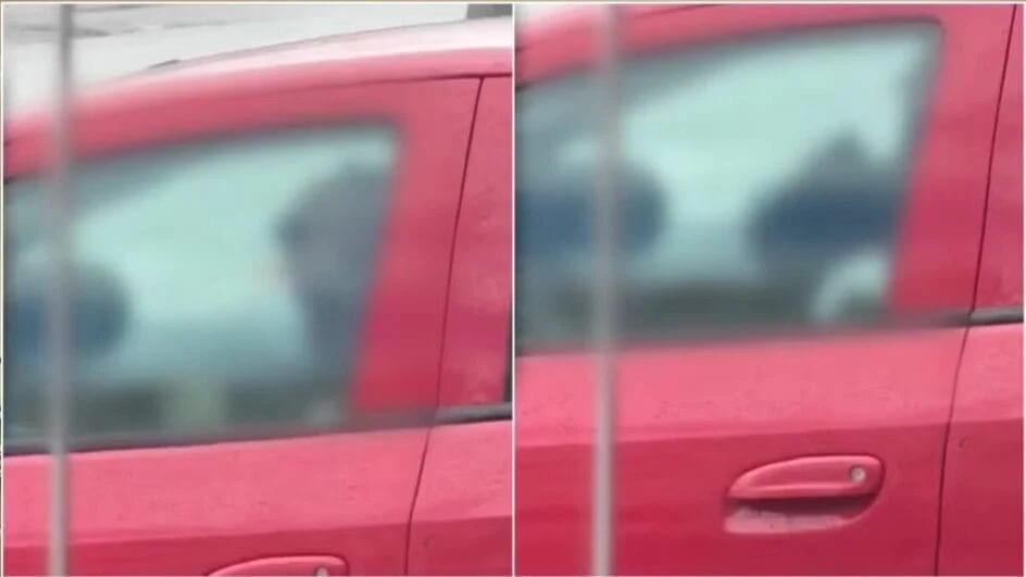 Padrasto é flagrado agredindo enteado com celular e puxão de cabelo em Palhoça, SC (Foto: Reprodução)
