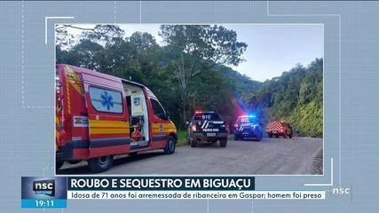 Sequestro em Biguaçu: idosa de 71 anos foi amarrada e arremessada de ribanceira em Gaspar