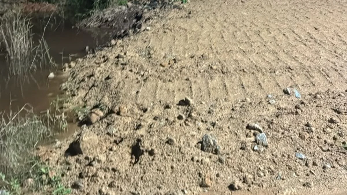 Vítima estava submersa em vala (Foto: PMSC, Divulgação)