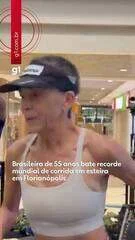 Brasileira de 55 anos bate recorde mundial de corrida em esteira em Florianópolis