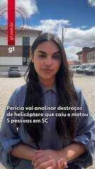 Perícia vai analisar destroços de helicóptero que caiu na Serra de SC